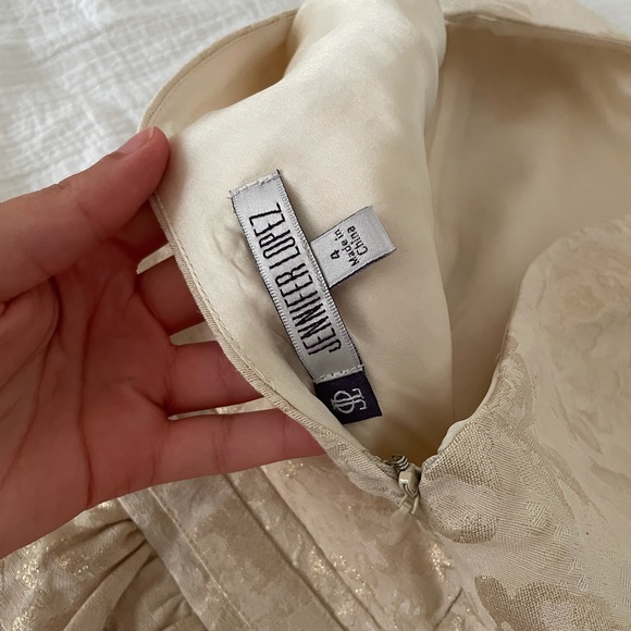 NEW JLo cream gold dress Size: 4 - Picture 4 of 5